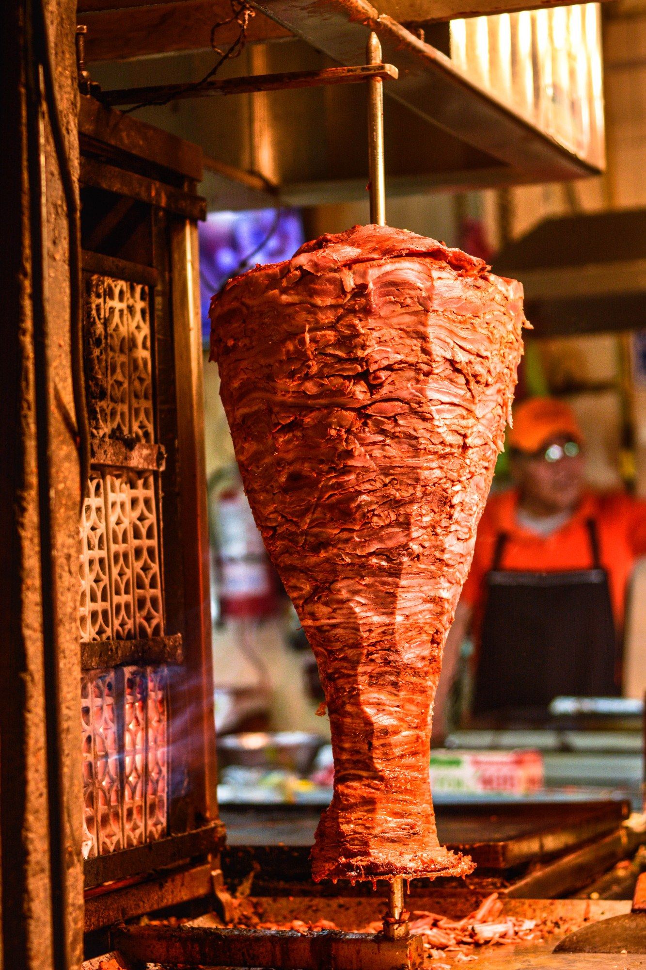 Döner-Spieß am Grill